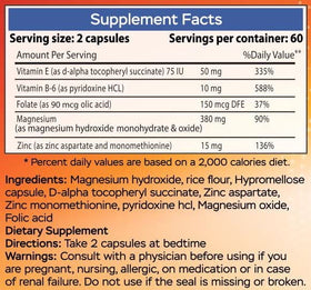 Capsules MgSport ZMA prêtes à être prises