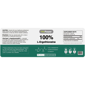 Capsules MixPower L-Ergothioneine 70mg sur une surface blanche