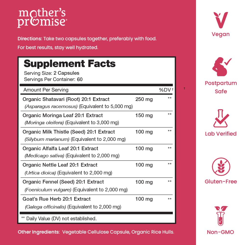 Capsules Mother's Promise pour allaitement, vue de face, taille compacte