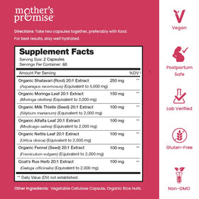 Capsules Mother's Promise pour allaitement, vue de face, taille compacte