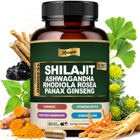 Capsules MPRAYAN de Shilajit et Ashwagandha, boîte vue de face