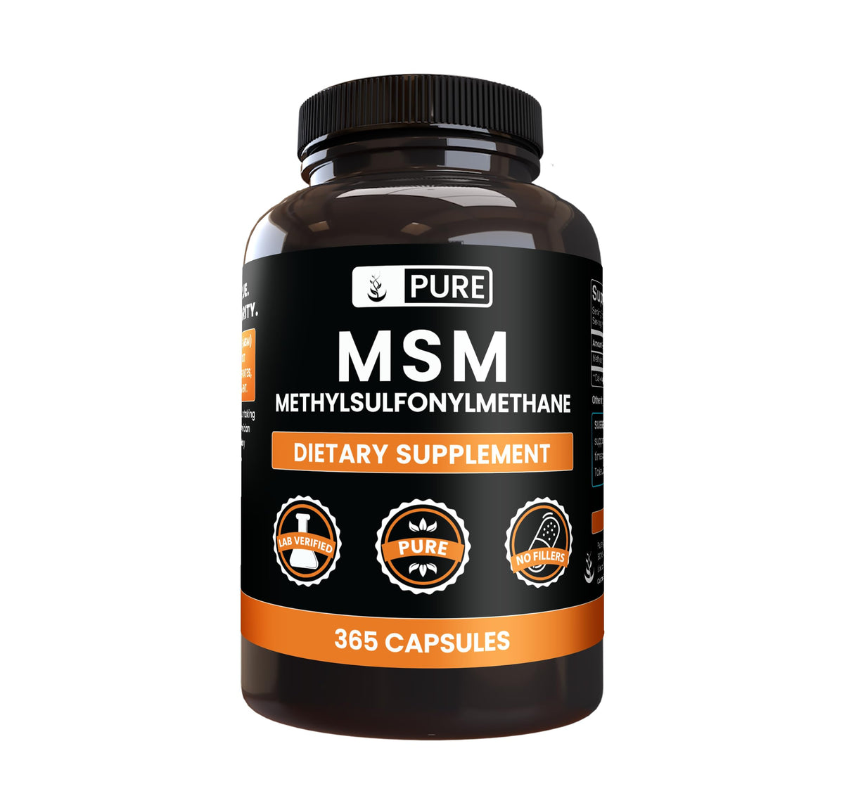 Capsules MSM PURE ORIGINAL INGREDIENTS en pot de 365 unités