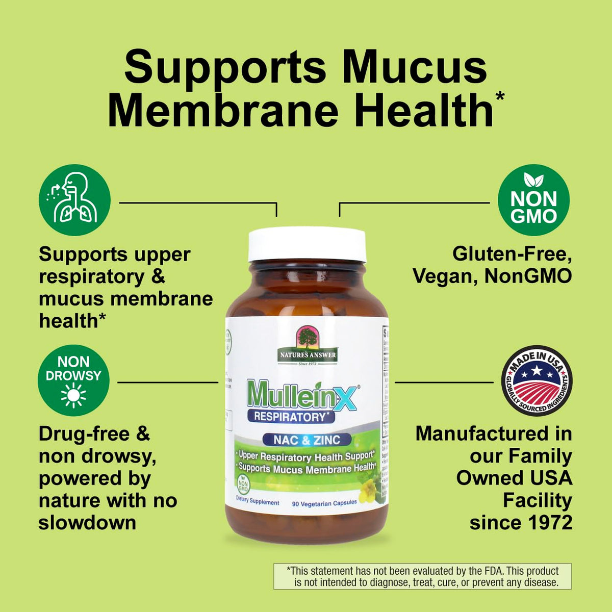 Capsules MulleinX® sur une surface en bois