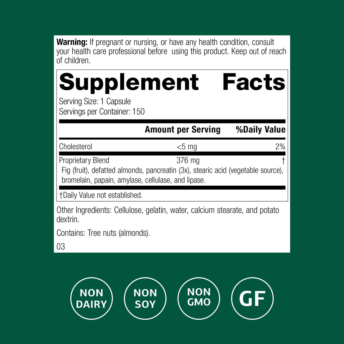Capsules Multizyme Standard Process sur une surface blanche