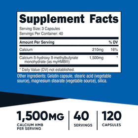 Capsules myHMB Nutricost en gros plan