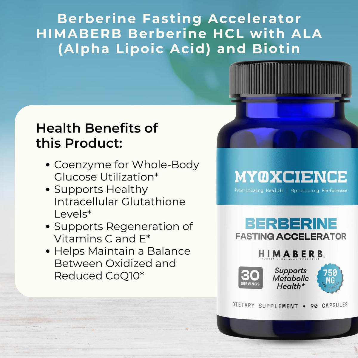 Capsules MYOXCIENCE Berberine prêtes à être consommées