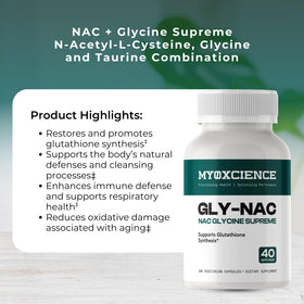 Capsules MYOXCIENCE NAC dans une main