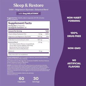 Capsules Natrol Sommeil & Récupération, détail de la capsule