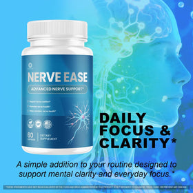 Capsules Nerve Ease OVICIA présentées sur une surface blanche