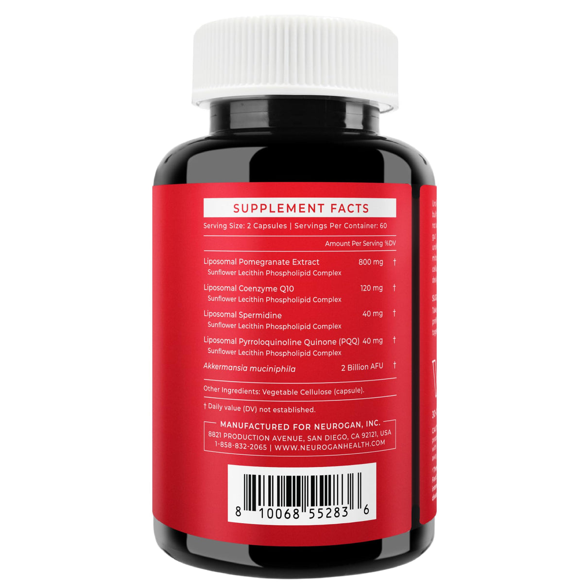 Capsules Neurogan Précurseur d'Urolithine Pro+ avec des fruits