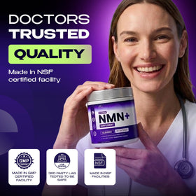Capsules NMN PURE HEALTH MAX sur fond blanc