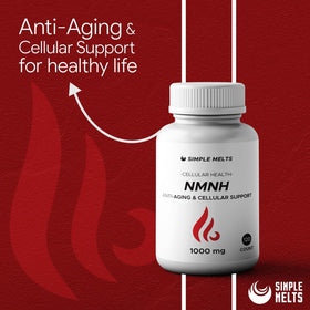 Capsules NMNH Simple Melts sur une surface claire