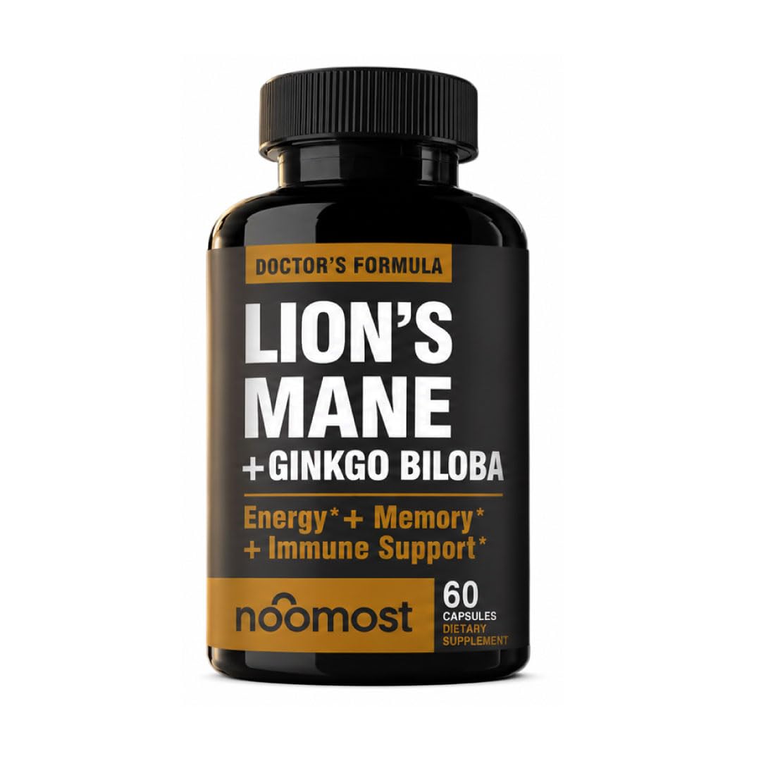 Capsules NooMost à base de champignon Lion et Ginkgo Biloba dans leur emballage
