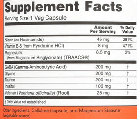 Capsules NOW Foods True Calm sur fond blanc
