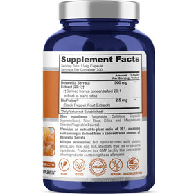 Capsules NusaPure Boswellia Serrata sur fond blanc