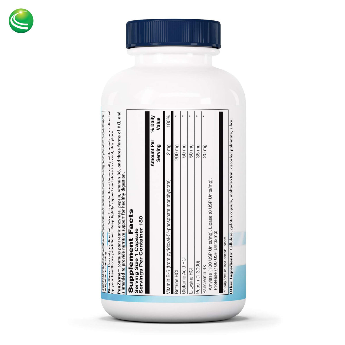 Capsules Nutra BioGenesis PanZyme sur fond blanc