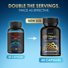 Capsules Nutraville Pineal XT Gold sur une surface en bois