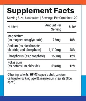 Capsules Nutri-Align Fasting Salts sur fond blanc