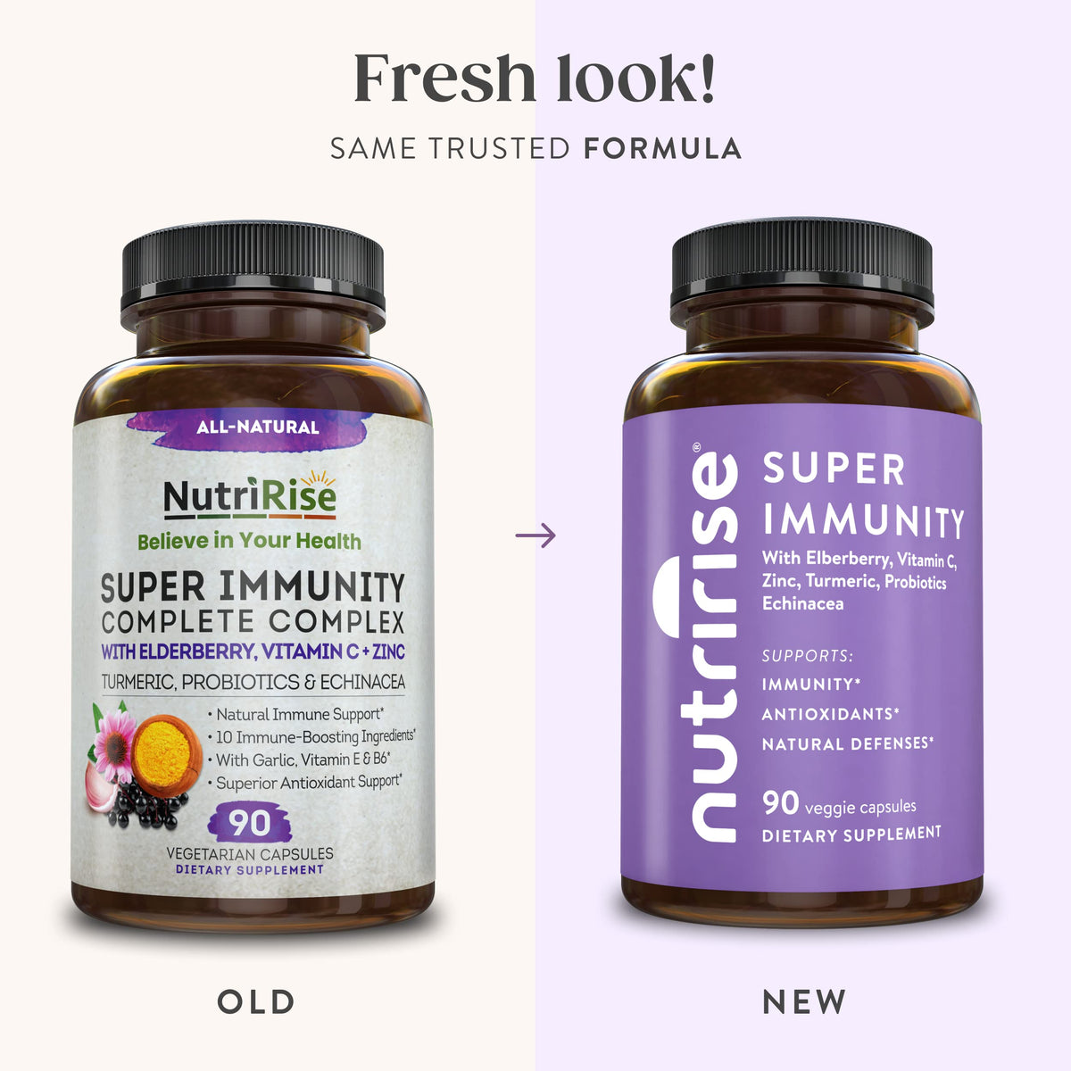 Capsules NutriRise Complexe de Soutien daily wellness sur fond blanc