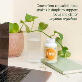 Capsules OM MUSHROOM SUPERFOOD Champignon Lion's Mane prêtes à être prises