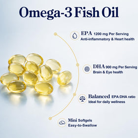 Capsules Omega-3 ZIPINKJ à côté d'un verre d'eau