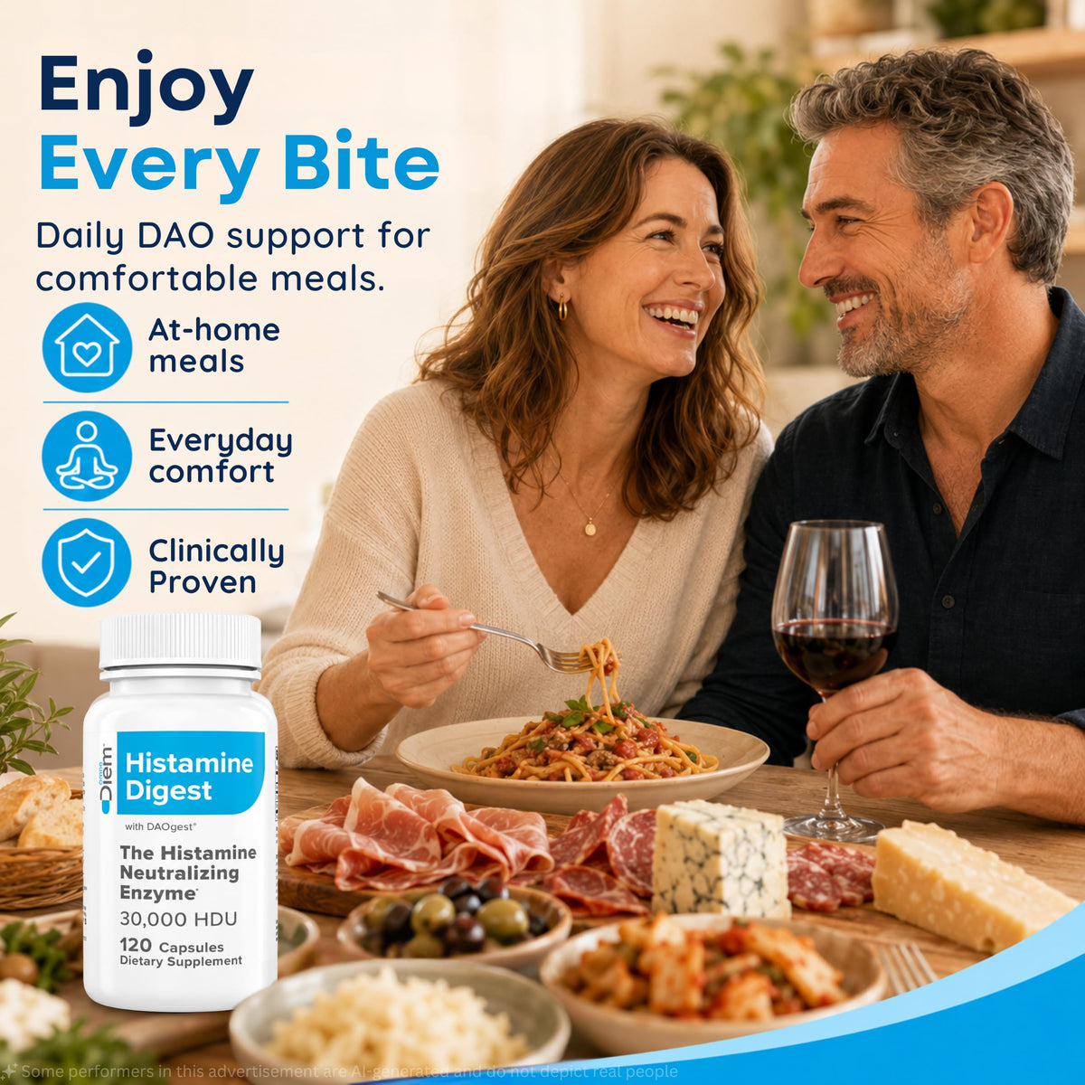 Capsules Omne Diem Histamine Support sur une table