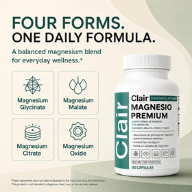 Capsules Optifusion Clair Magnésio Premium sur fond blanc