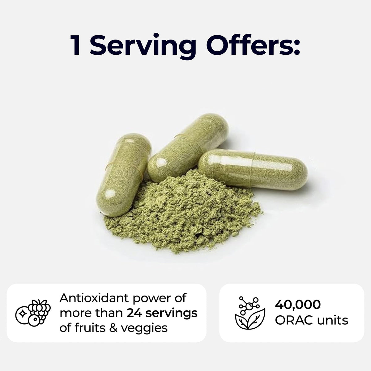Capsules ORAC Energy Superfood de Paradise Herbs sur une table