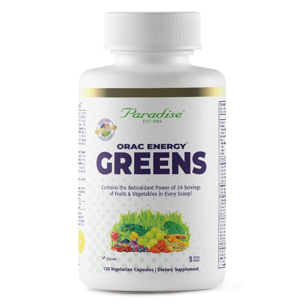 Capsules ORAC Energy Superfood de Paradise Herbs, vue de face