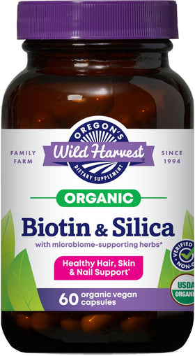Capsules Oregon's Wild Harvest Biotine et Silice en boîte