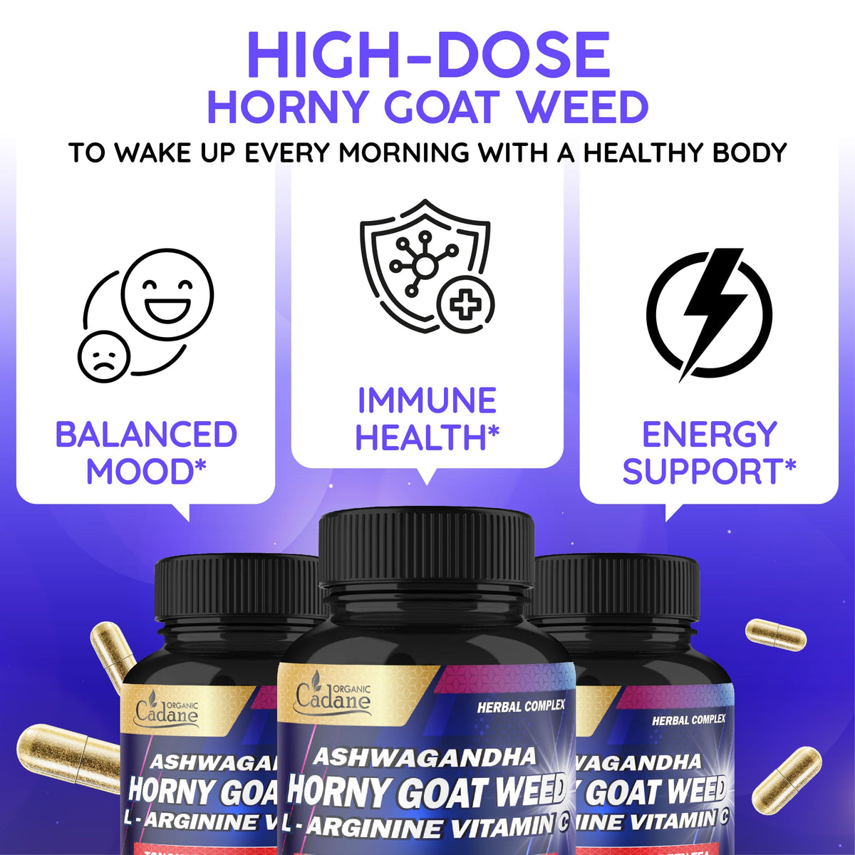 Capsules Organic Cadane en main