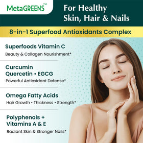 Capsules Organic Veda Extrait de Thé Vert avec verre d'eau