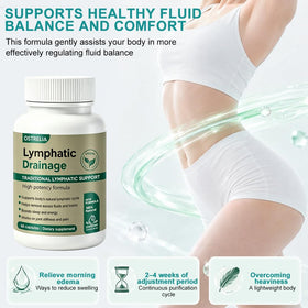 Capsules OSTRELIA pour drainage lymphatique sur fond blanc