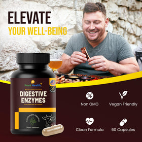 Capsules Peak Health Multi-Enzymes dans une main