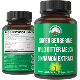 Capsules Peak Performance Super Berberine 4-en-1 en boîte