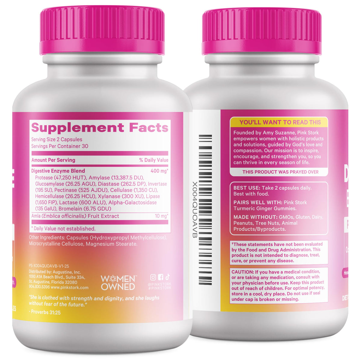 Capsules Pink Stork avec une cuillère pour dosage