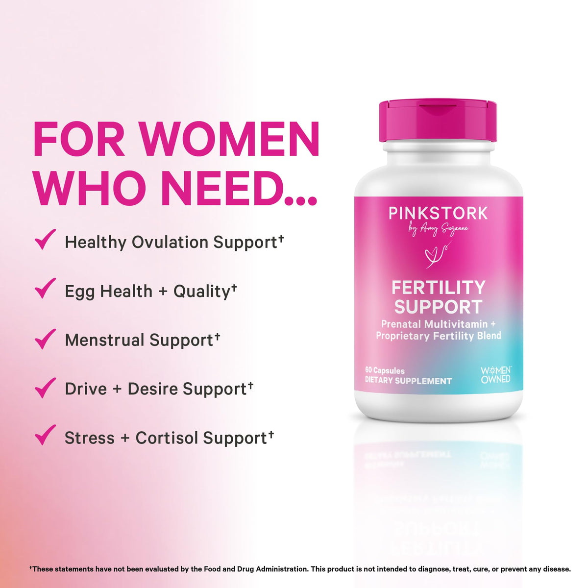 Capsules Pink Stork sur une surface en bois