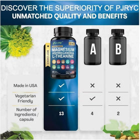 Capsules PJRYC Complément Alimentaire Cortisol en gros plan