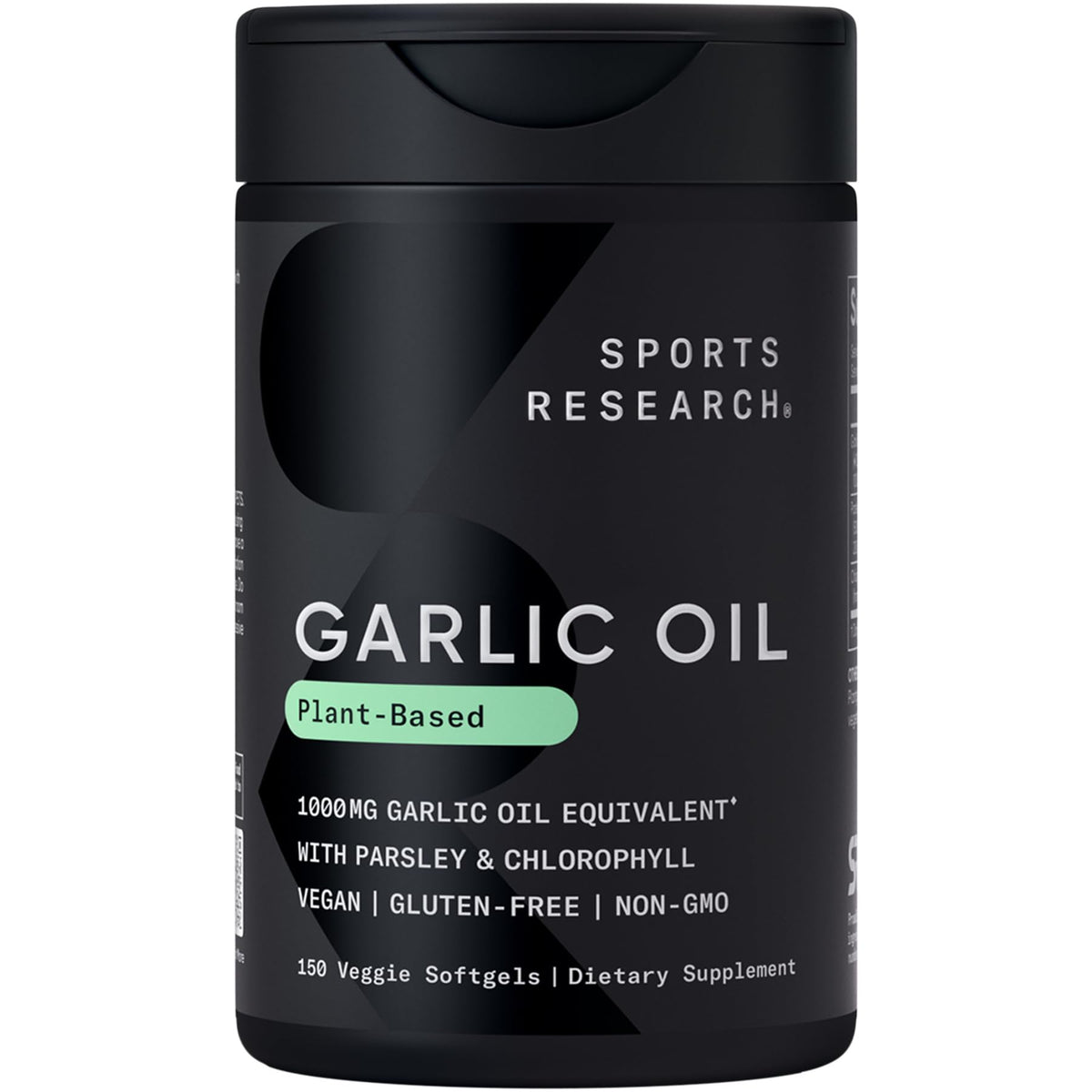 Capsules Plantgel™ d'Huile d'Ail sans Odeur Sports Research, présentation avant