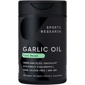 Capsules Plantgel™ d'Huile d'Ail sans Odeur Sports Research, présentation avant