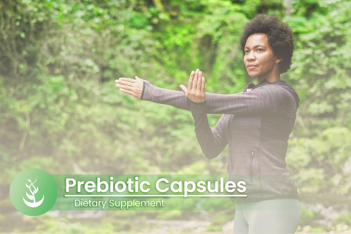 Capsules prébiotiques PURE ORIGINAL INGREDIENTS avec étiquette visible