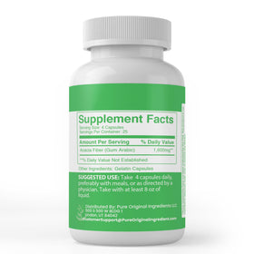 Capsules prébiotiques PURE ORIGINAL INGREDIENTS sur fond blanc