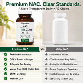 Capsules PRISTINE'S NAC 600mg avec une main
