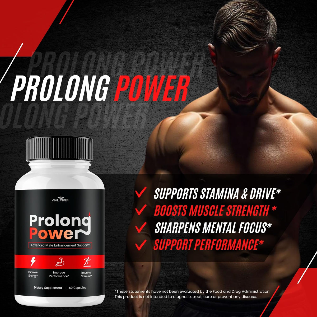 Capsules Prolong Power Wellnessesity sur un fond naturel