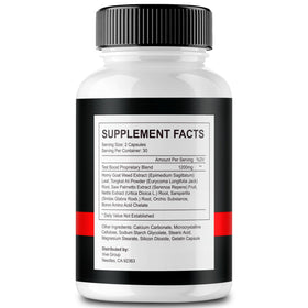 Capsules Prolong Power Wellnessesity vue de dos avec ingrédients