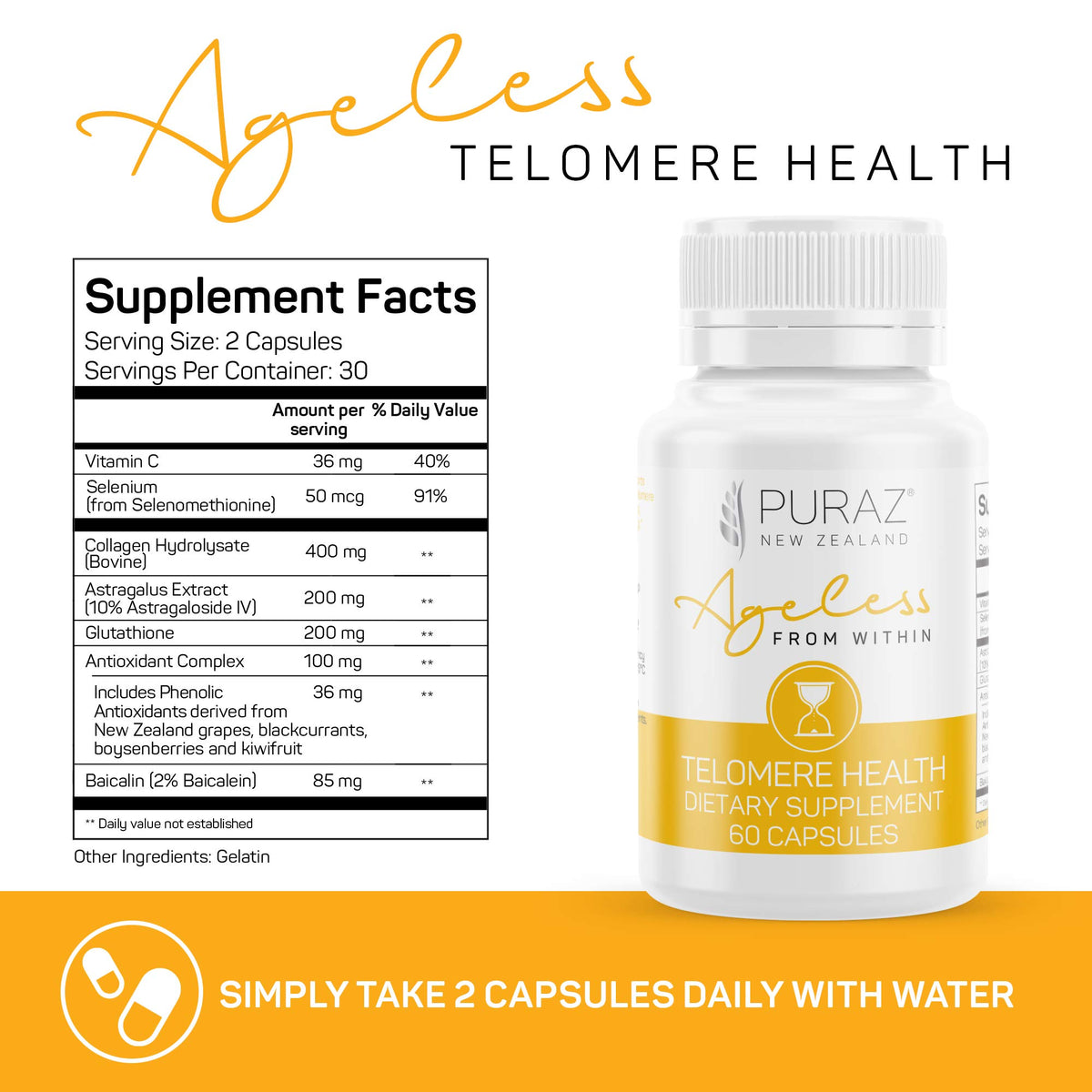Capsules PURAZ sur une table en bois