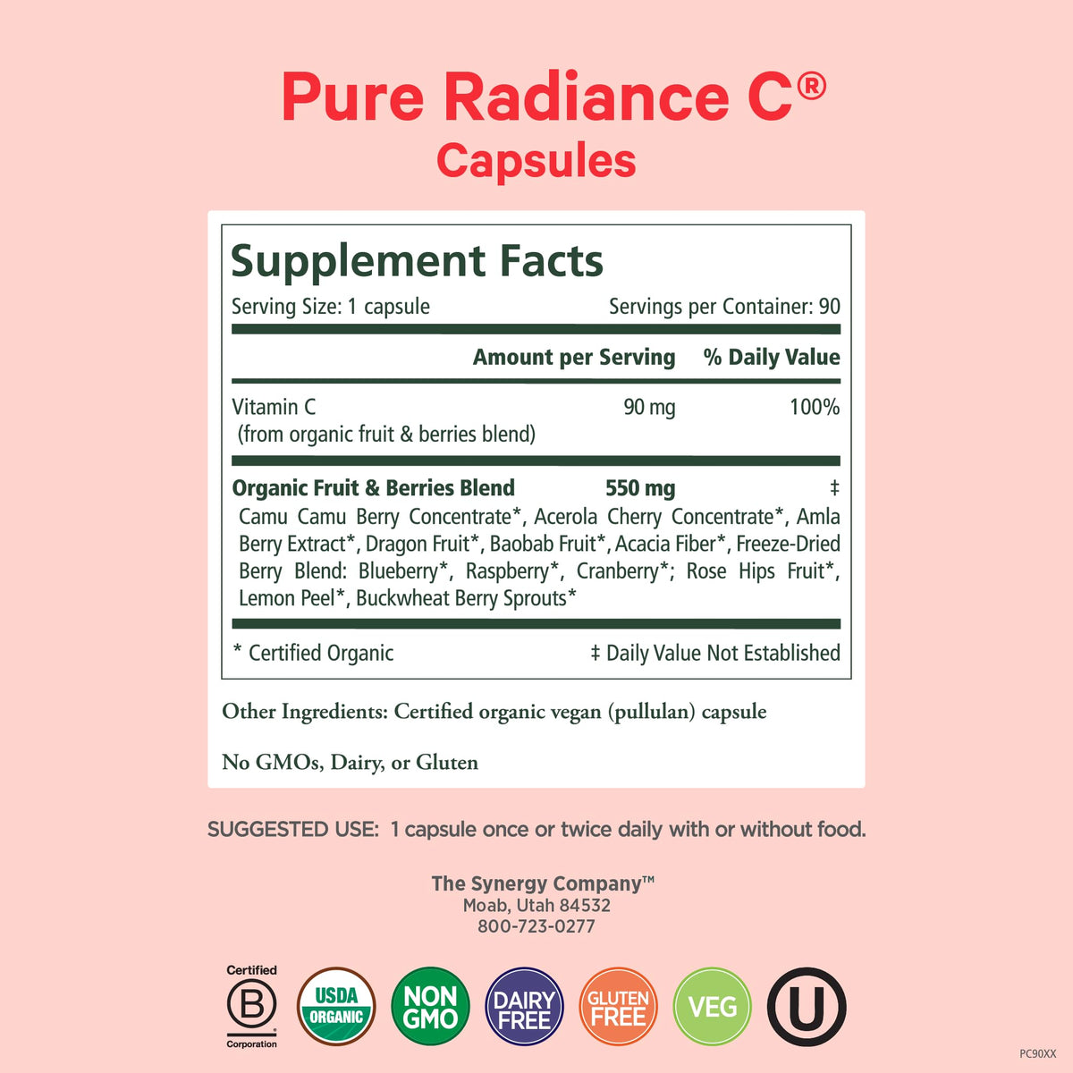 Capsules PURE SYNERGY Pure Radiance C sur une table