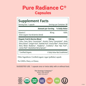 Capsules PURE SYNERGY Pure Radiance C sur une table