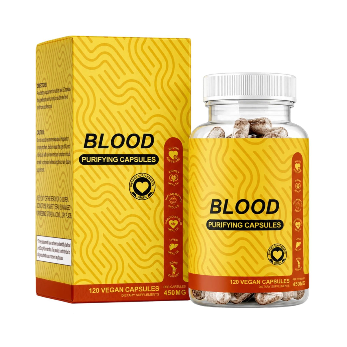 Capsules purifiantes TAFUTY 450 mg en emballage avant