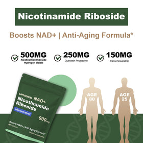 Capsules Quackiki NAD Resveratrol dans une main
